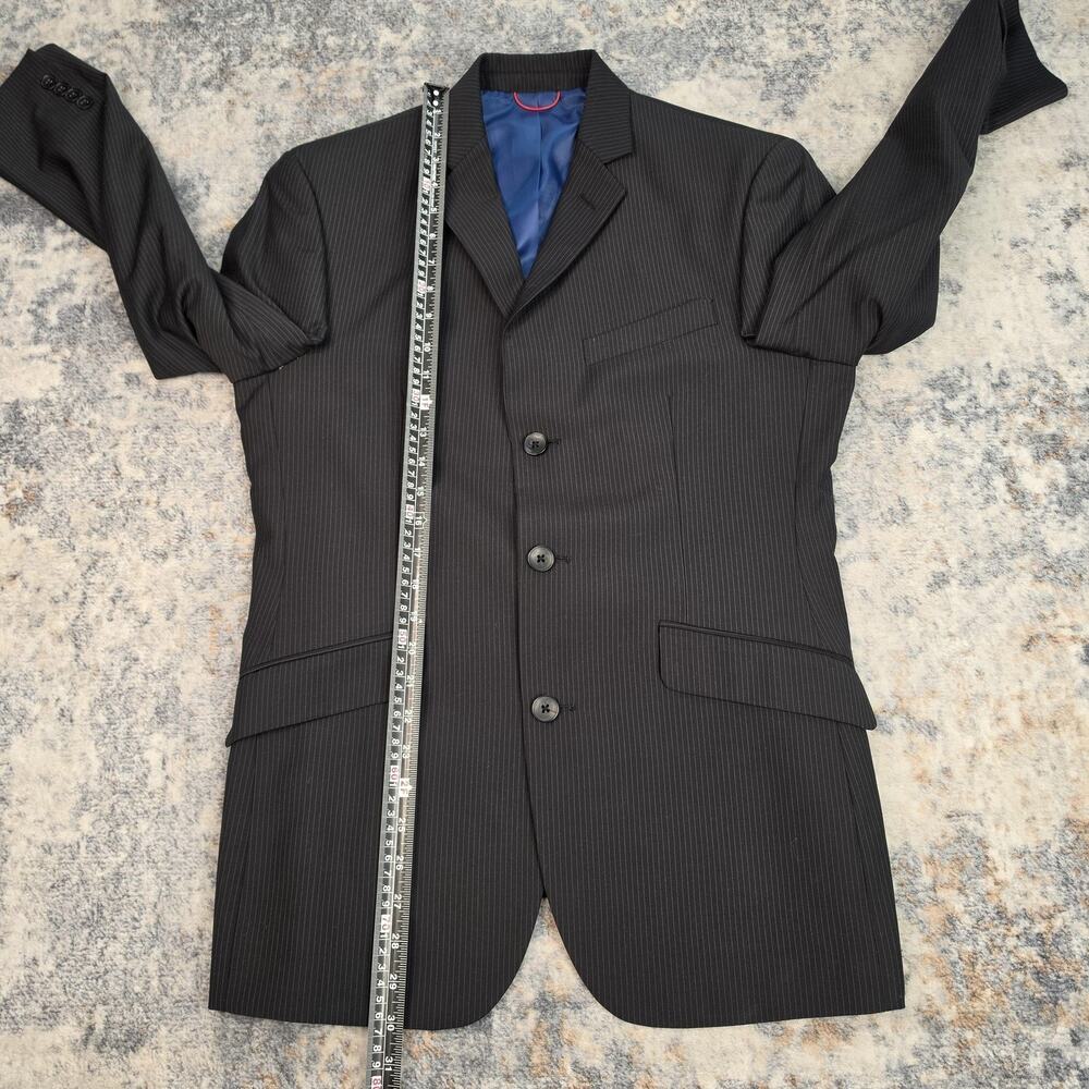 Billy London Blazer Mens 38R Gray Pinstripe Suit Jacket Classic Business Lined - Picture 6 of 11